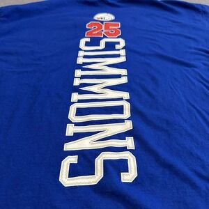 NBA Fanatics Philadelphia 76ers Shirt Simmons #25‎ Blue Mens Size Large Philly